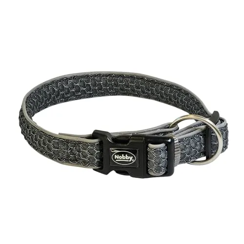 Nobby Halsband MESH AIR grau S-M 25 mm, 30-45 cm