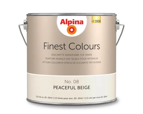 Alpina Feine Farben Elegante Gelassenheit 2,5 L - Farben für eine entspannte Atmosphäre mit hoher Deckkraft, spritz- und tropfgehemmt. Ideal für verschiedene Untergründe und umweltschonend.