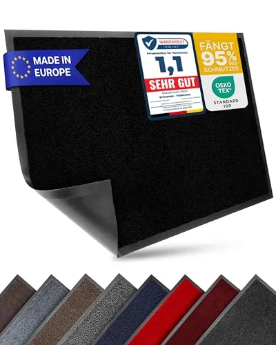 Entrando Fußmatte 90x150 cm – Rutschfest & Waschbar - Fußmatte für Innen & Außen, wasserabsorbierend und schnelltrocknend – ideal für stark frequentierte Eingänge, schützt vor Schmutz und Nässe mit rutschfester Rückseite.