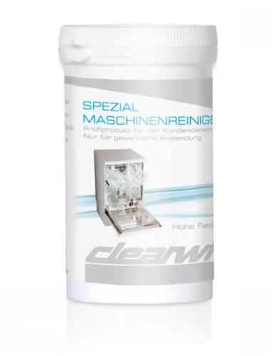 Clearwhite Spezialmaschinenreiniger 250g - Geschirrspülmittel mit hoher Fettlösekraft, entfernt organische Rückstände effizient und sorgt für hygienisch saubere Geschirrspüler.