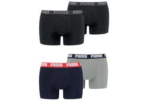 PUMA Boxershorts Puma Herren Boxershorts im 4er Pack (4-St., 4er Pack)