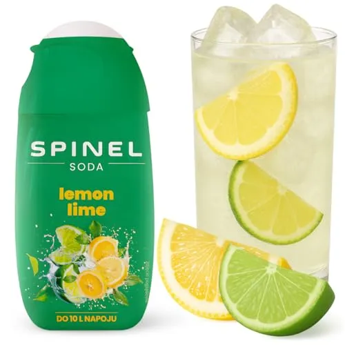 Spinel Soda, Sirup mit Vitaminen, ohne Zuckerzusatz, 65 ml, für bis zu 10 l Fertiggetränk (Zitrone-Limette)