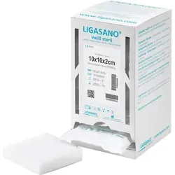 Ligasano weiß Verband 2x10x10 cm steril