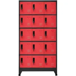 vidaXL Schließfachschrank Anthrazit und Rot 90x40x180 cm in rot von vidaXL
