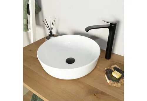 wohnfreuden Aufsatzwaschbecken Keramik rund 40 cm von Wohnfreuden