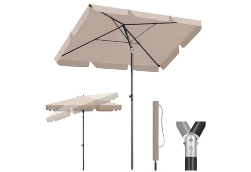 Sekey Rechteckschirm 200cm x 125cm in beige von Sekey