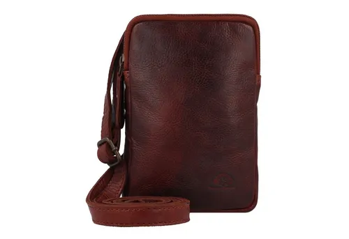 Greenburry Rugged Handytasche Leder 13cm #GB-1305 (brown) - Taschen & Schutzhüllen, stilvolle Umhängetasche aus robustem Leder mit 4 Kreditkartenfächern – ideal für den sicheren Transport Ihres Smartphones.