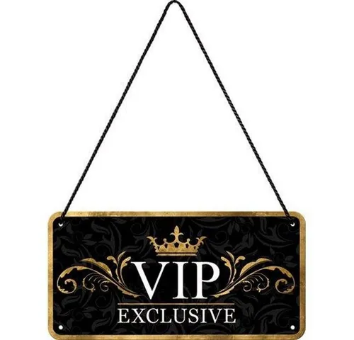 Nostalgic-Art Metallschild Hängeschild - Achtung - VIP Exclusive