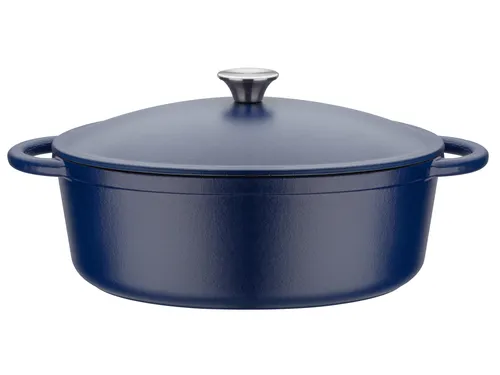 GSW Gusseisen Ovaler Bräter Blue Magic 33 x 26 x 12cm