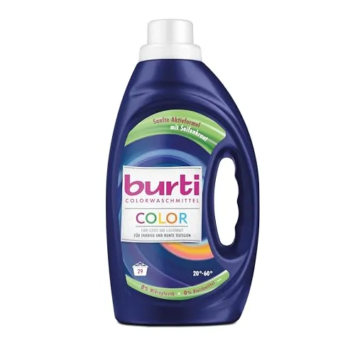 burti COLOR Waschmittel flüssig – Flüssigwaschmittel ohne Bleichmittel & Weichspüler
