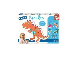 Educa 18873, Dinosaurier, Baby Puzzleset mit 5 Puzzles für Kinder ab 24 Monaten