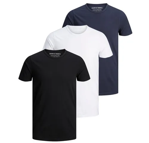 Jack & Jones T-Shirt Herren Basic T-Shirt 3er Pack Rundhals O-Neck Regular Baumwolle Lycra
