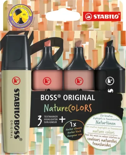 STABILO BOSS ORIGINAL NatureCOLORS - 4 Stück