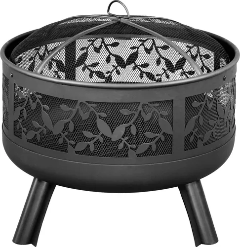 Buschbeck Feuerschale Leaves 61 x 61 x 61 cm - Feuerkörbe & -schalen, stilvolles Design mit dekorativen Blättern für gemütliche Abende im Freien.