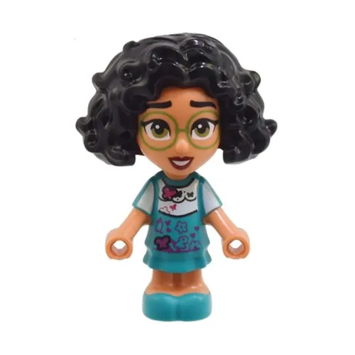LEGO Disney Encanto Mirabel W Grün Brille & Offen Augen Mikro Puppe Minifig