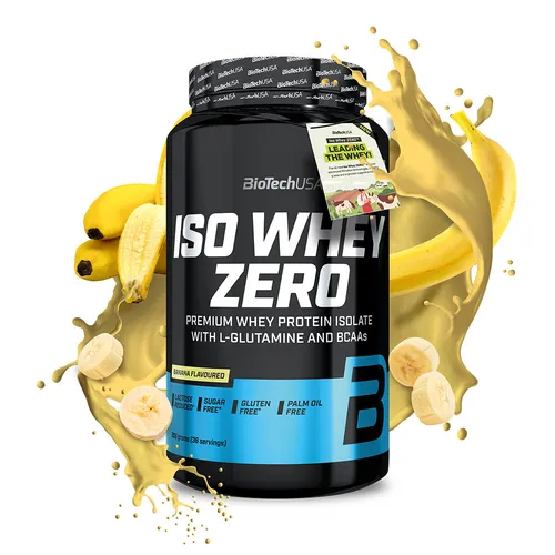 BioTech USA Iso Whey Zero 908g Pulver - Hochwertiges Molkenprotein-Isolat für gezielte Proteinversorgung. Ideal für Sportler, die auf Zucker und Transfette verzichten möchten. Pro Portion 22 g Protein für optimale Unterstützung.