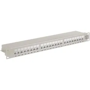 Goobay 90855 CAT 6A Patch Panel - 19 Zoll 24 Port RJ45 Netzwerkstecker, max. 500 MHz Bandbreite für optimale Netzwerkleistung