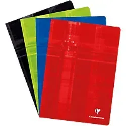 Clairefontaine A4 Fallgebunden Farbig sortiert Laminiert Pappe Cover Notizbuch Kariert 5 mm 40 Blatt