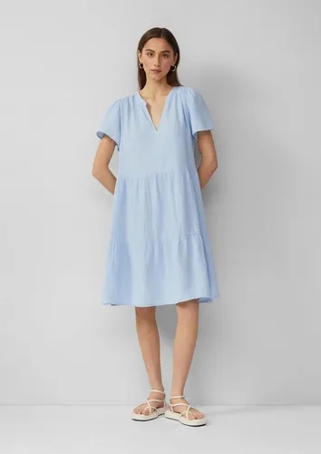 QS Minikleid Kleid Volantkleid aus Musselin