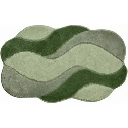 Grund Badteppich Carmen, Grün, 60x100 cm - Badteppich Carmen in Grün, rutschfest und für Fußbodenheizung geeignet. Hergestellt in Europa, Oeko-Tex® Standard 100, ideal für ein gemütliches Badezimmer.