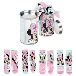 Cerda Socken Disney Minnie Baumwoll-Mix Kinder Mädchen 4er Set Geschenk 23-26