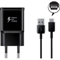 Schnell Ladeset USB C Ladekabel Fast Charger Datenkabel Adapter passt für Samsung Galaxy S26 S25 Ultra + Edge S24 S23 S22 S21 S20 FE Galaxy Tab S11 - Schwarz