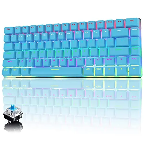 CROSS ZEBRA Mechanische Tastatur - Ergonomische 82-Tasten Gaming-Tastatur mit Rainbow LED Hintergrundbeleuchtung und Anti-Ghosting-Technologie für optimale Spiel- und Tipperlebnisse.
