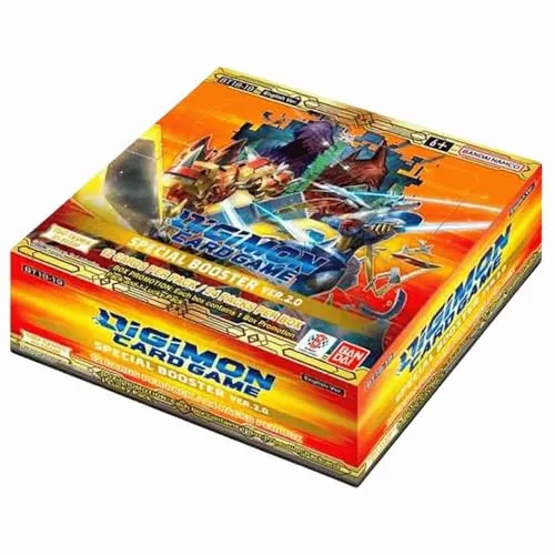 Digimon Card Game Special Booster Ver.2.0 BT18-19 Display (24 Packs) - Englisch - TCG OVP Displays, enthält 24 Packs der neuesten BT18-19 Edition für spannende Duelle im Digimon Sammelkartenspiel.