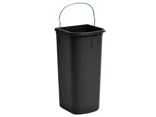 Hailo Einbaumülleimer Hailo Inneneimer 1226249 schwarz 8 Liter 185 x 170 x 365 mm und Henkel