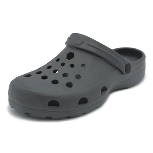 Sprint Sport Unisex Clogs für Strand, Garten, Arbeit, Zuhause mit Riemen (Anthrazit, eu_Footwear_Size_System, Adult, Numeric, medium, Numeric_41)