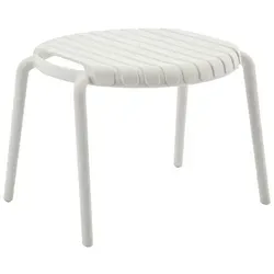 Vente-Unique Gartenbeistelltisch Beige, Rund, 50.5x40.5 cm