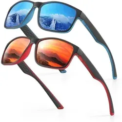 Sonnenbrille Herren Damen Polarisiert UV400 Rechteckig Z2-blau + Rot - Die Sonnenbrille Z2-blau + Rot vereint Stil und Funktionalität. Mit polarisiertem UV400-Schutz und ultraleichtem Design ist sie ideal für Outdoor-Aktivitäten. Genieße kristallklare Sicht und maximalen Tragekomfort – perfekt für jeden Tag!