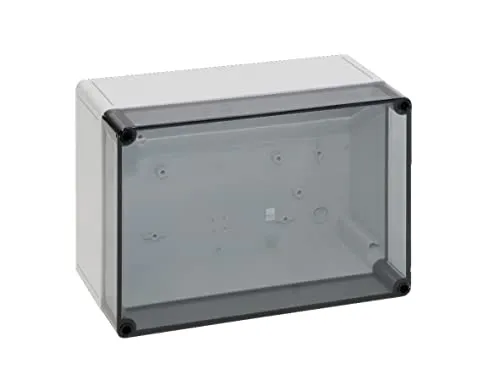 Rittal PK 9521.100 PK Gehäuse M mit transparentem Deckel - Wandschaltschrank aus glasfaserverstärktem Polycarbonat, IP66 Schutzart, ideal für den Einsatz in anspruchsvollen Umgebungen.