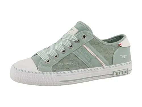 Mustang Shoes Schnürschuh 40 EU in Mint - Modischer Schnürschuh in Größe 40, Farbe Mint, mit strapazierfähigem Obermaterial aus Textil. Ideal für den Alltag, bietet er hohen Tragekomfort und eine flexible Laufsohle.