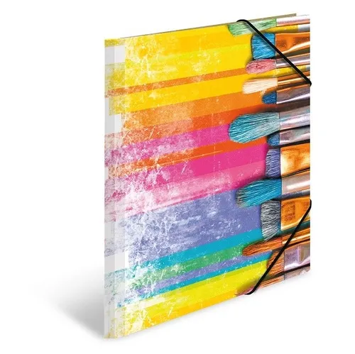 HERMA Fächermappe Sammelmappe A3 - Mehrfarbige Kartonmappe, ideal für kreative Projekte und Organisation