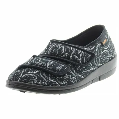 Fischer Markenschuh 203541 Damen Hausschuh Dora Schwarz, schwarz(schwarz), Gr. 40