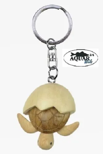 Schlüsselanhänger Holz Schilkröte im Ei Anhänger Schlüsselbund Geschenk