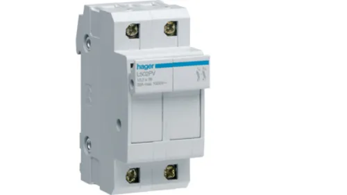 Modułowa podstawa bezpiecznikowa do systemów PV 2P 10x38mm 32A 1000VDC