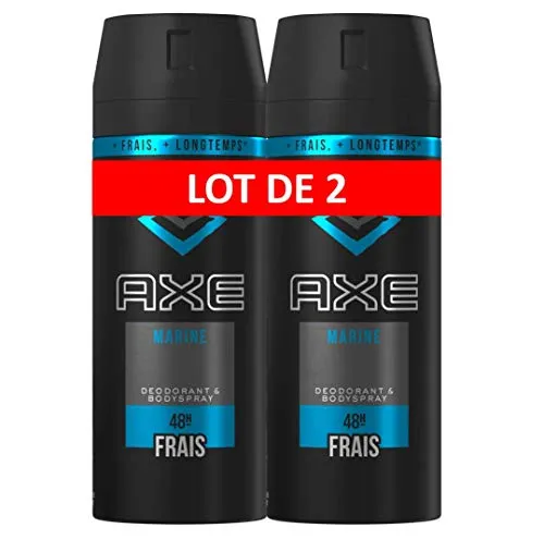 Axe Apollo Deodorant, 2er Pack (2 x 150 ml) Marine Set de 2