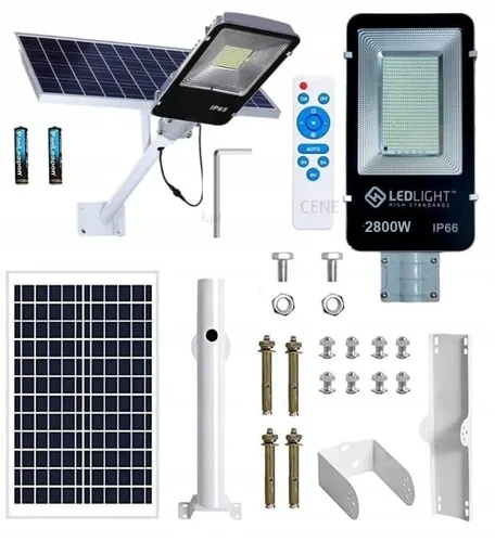 GARTENLATERNE SOLARLAMPE FÜR MAST LEISTUNGSSTARKE 2800W STRASSENPANEL