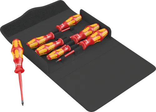 Wera 05136013001 Kraftform 100 iS/7 Set 1 Schraubendrehersatz - Werkzeuge: Ergonomischer Schraubendrehersatz mit Kraftform Plus Griff für maximalen Komfort und optimale Kraftübertragung.