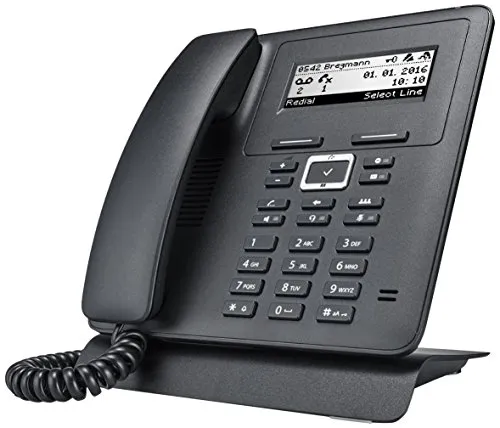 Telekom 40318823 Systemtelefon IP 620 schwarz - Festnetztelefon mit brillanter Klangqualität, 10 Funktionstasten für einfache Bedienung und automatische Inbetriebnahme an Digitalisierungsboxen.