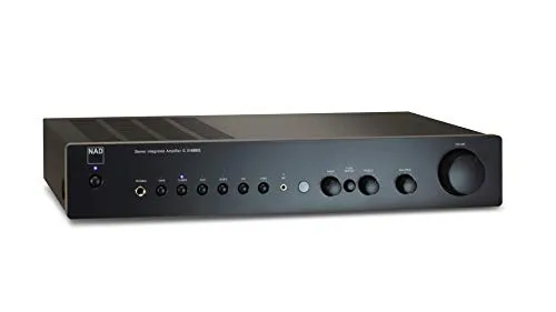 NAD C316BEE v2 Graphite HiFi Stereo Verstärker - 90 W Ausgangsleistung, integrierte Phono-Bühne und IR-Fernbedienung für optimalen Hörgenuss