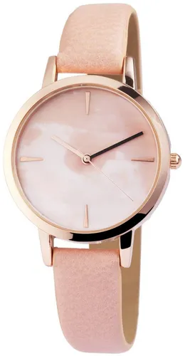 Excellanc Quarzuhr EX0171 - Elegante Damenuhr mit Lederimitationsarmband - Armbanduhren mit Japan PC21 Uhrwerk, stylisches Lederimitatband und robustem Edelstahlgehäuse für einen zeitlosen Look.