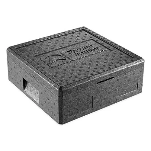 Schneider Pizza-Themobox EPP 41 x 41 x 16,5 cm - Thermobehälter aus stabilem EPP mit 12 Litern Volumen, ideal für Pizzakartons. Hervorragende Isolierwerte halten Speisen bis zu 6 Stunden warm oder kühl. HACCP-Standard, bruchstabil und spülmaschinenfest.