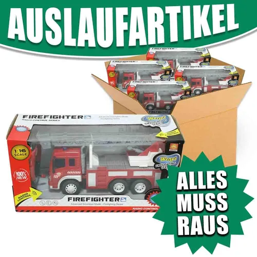 RC Feuerwehr Spielzeugauto mit Licht und Sound - Maßstab: 1:16