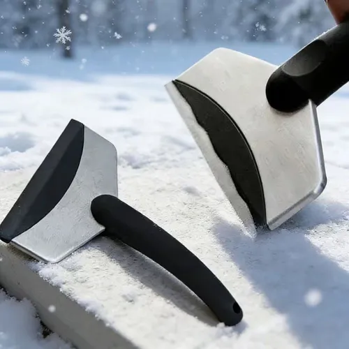 2er Auto Eisschaber Set – Kratzfreier Schneeschieber & Eisentferner Winter