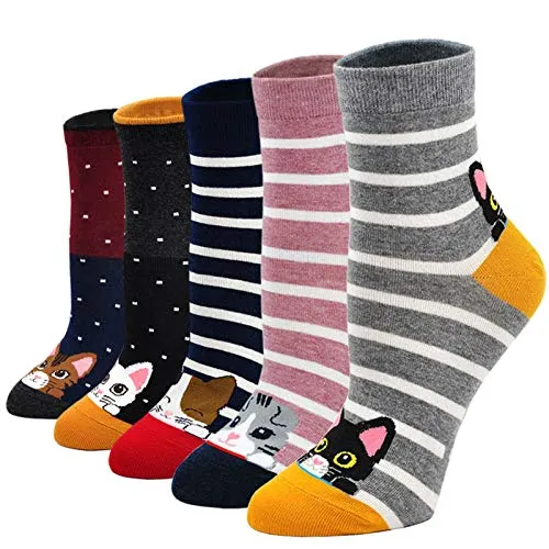PUTUO Damen Baumwolle Lustige Bunte Socken von PUTUO