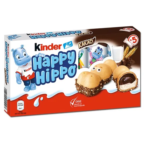  Ferrero Kinder Happy Hippo Cacao 5er Pack 21,07€/1kg
