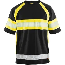 Uv T-Shirt High Vis 3337 von Blakläder - Schwarz/High Vis Gelb XL - Arbeits- & Schutzkleidung mit UV-Schutz und Anti-Geruch Behandlung. Ideal für Baustellen und Outdoor-Arbeiten, sorgt für Sicherheit und hohen Tragekomfort.